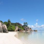 Un coucher de soleil aux Seychelles